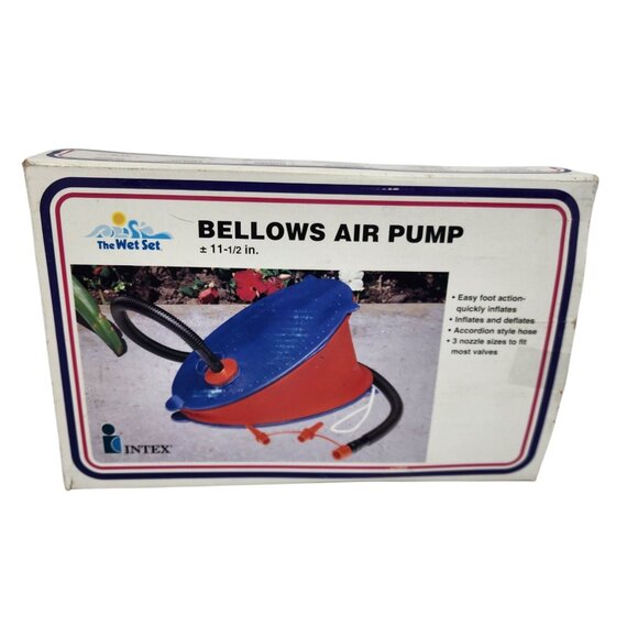 Vintage The Wet Set Bellows Air Pump #58611 In Box 1996 Intex For Inflatables - Picture 13 of 13